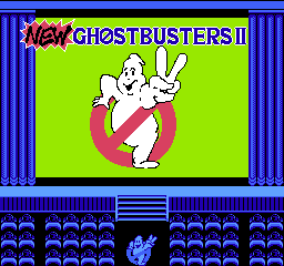 Ghostbusters II title screen for NES